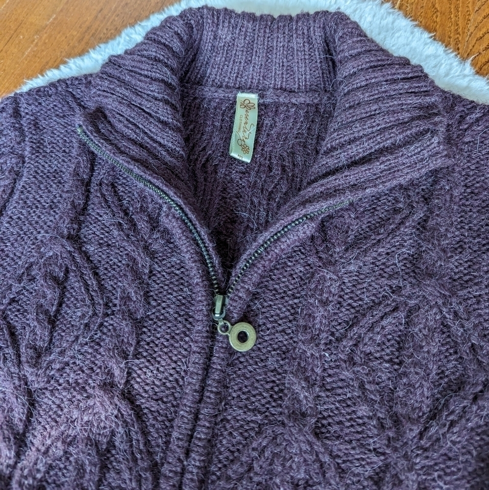 Y2K Aventura knit zipper cardigan sweater medium